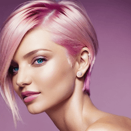 Pixie Cut Light Pink Hairstyle AI avatar/profile picture for women